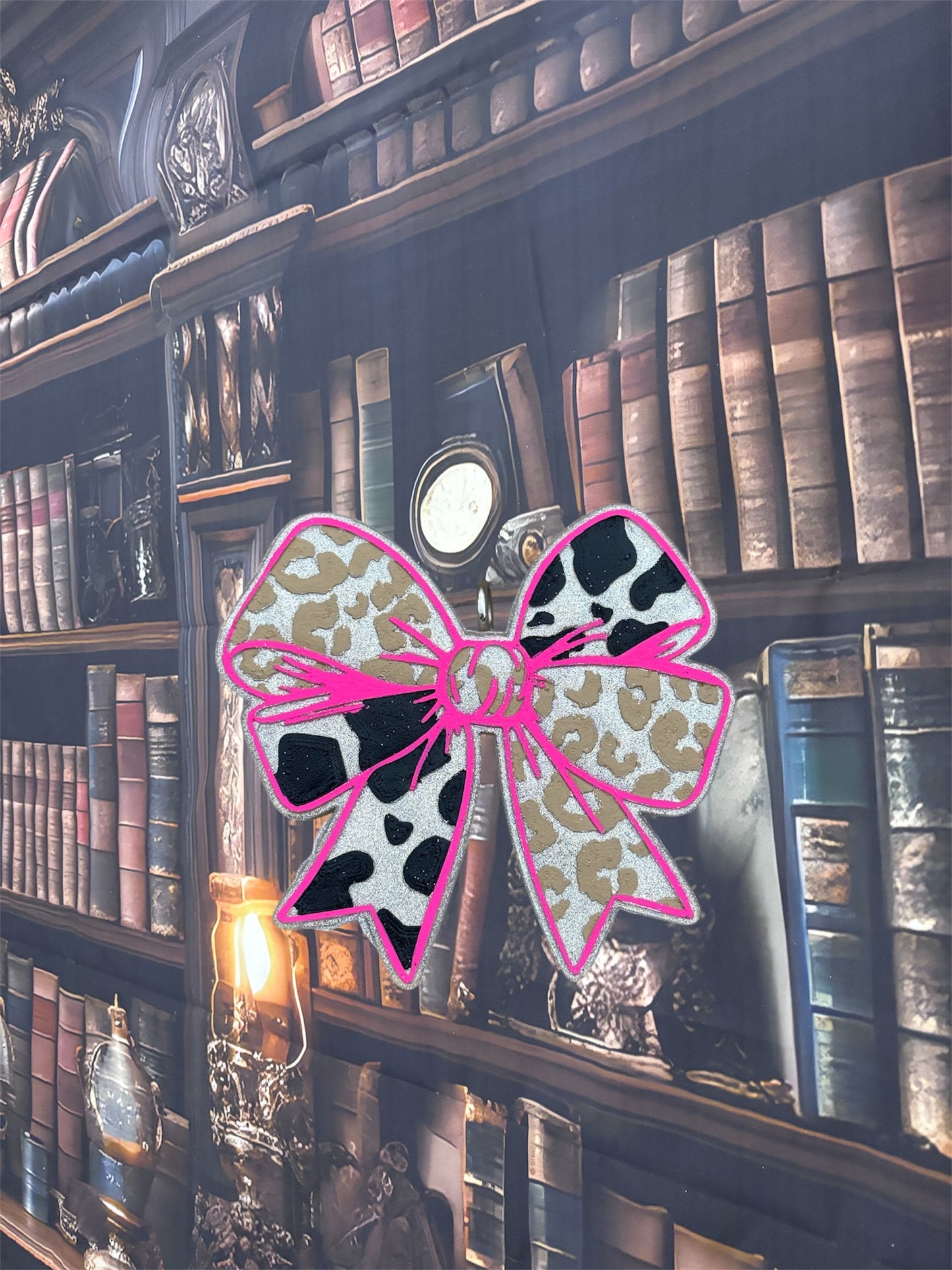 Leopard/Cow Print Bow