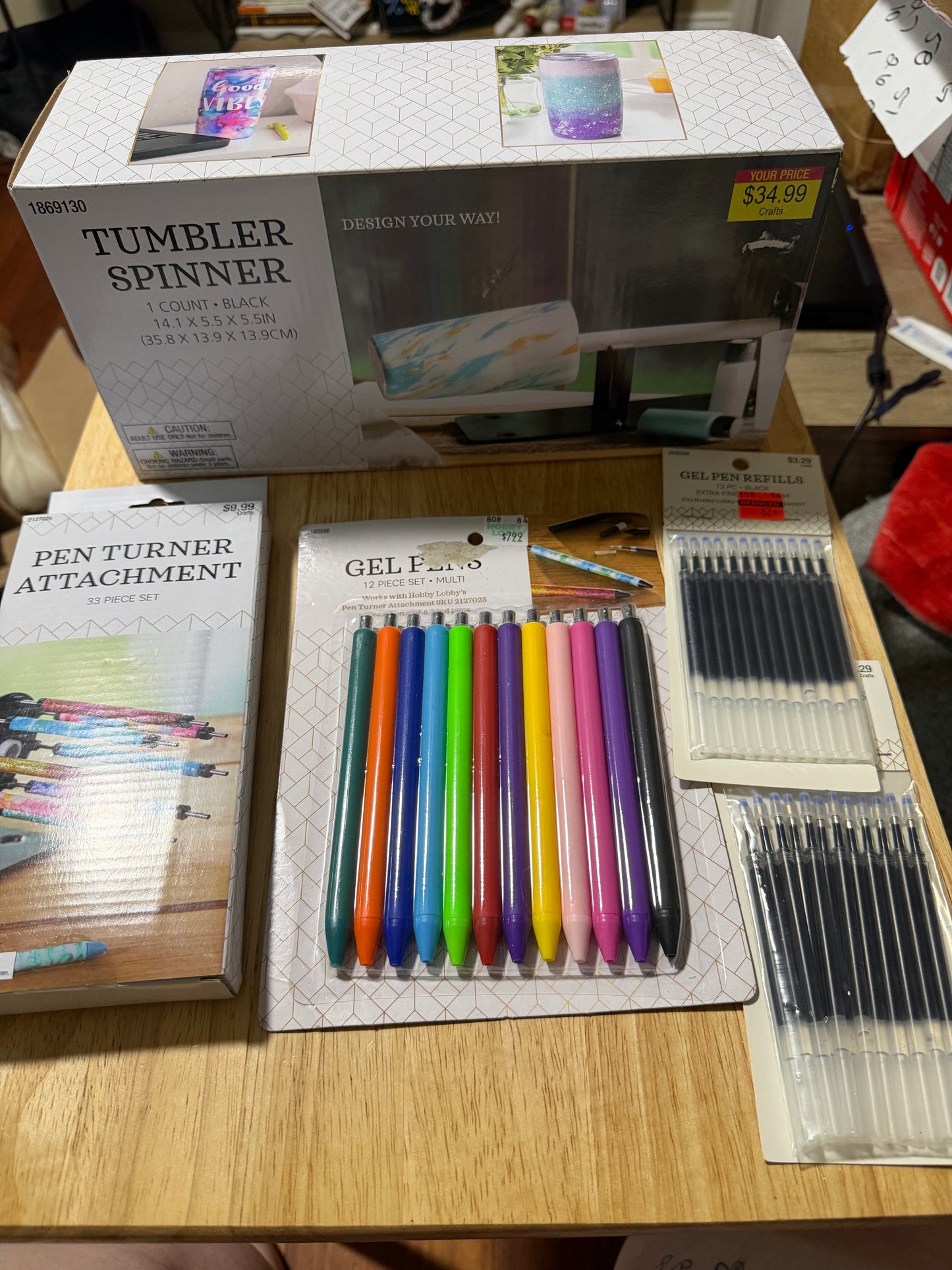Resin cups and pen supplies